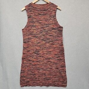 ANTHROPOLOGIE Womens 2X Tami Mock Neck Tunic Space‎ Dye Slit Hems Knit Top Layer